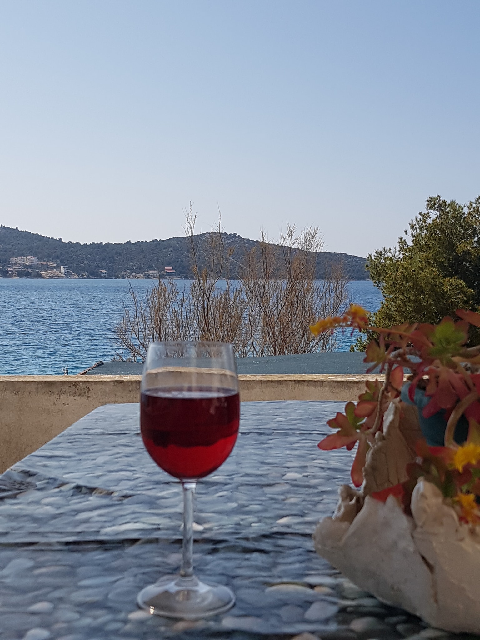 Local wine · Best enjoyed by the sea